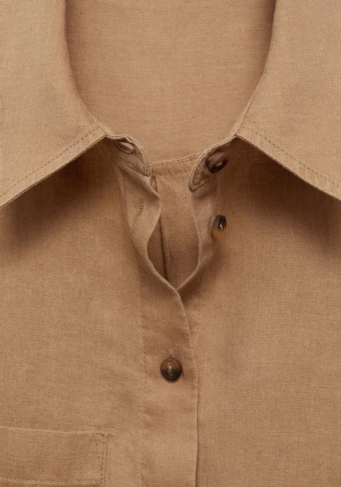 100% cropped linen shirt