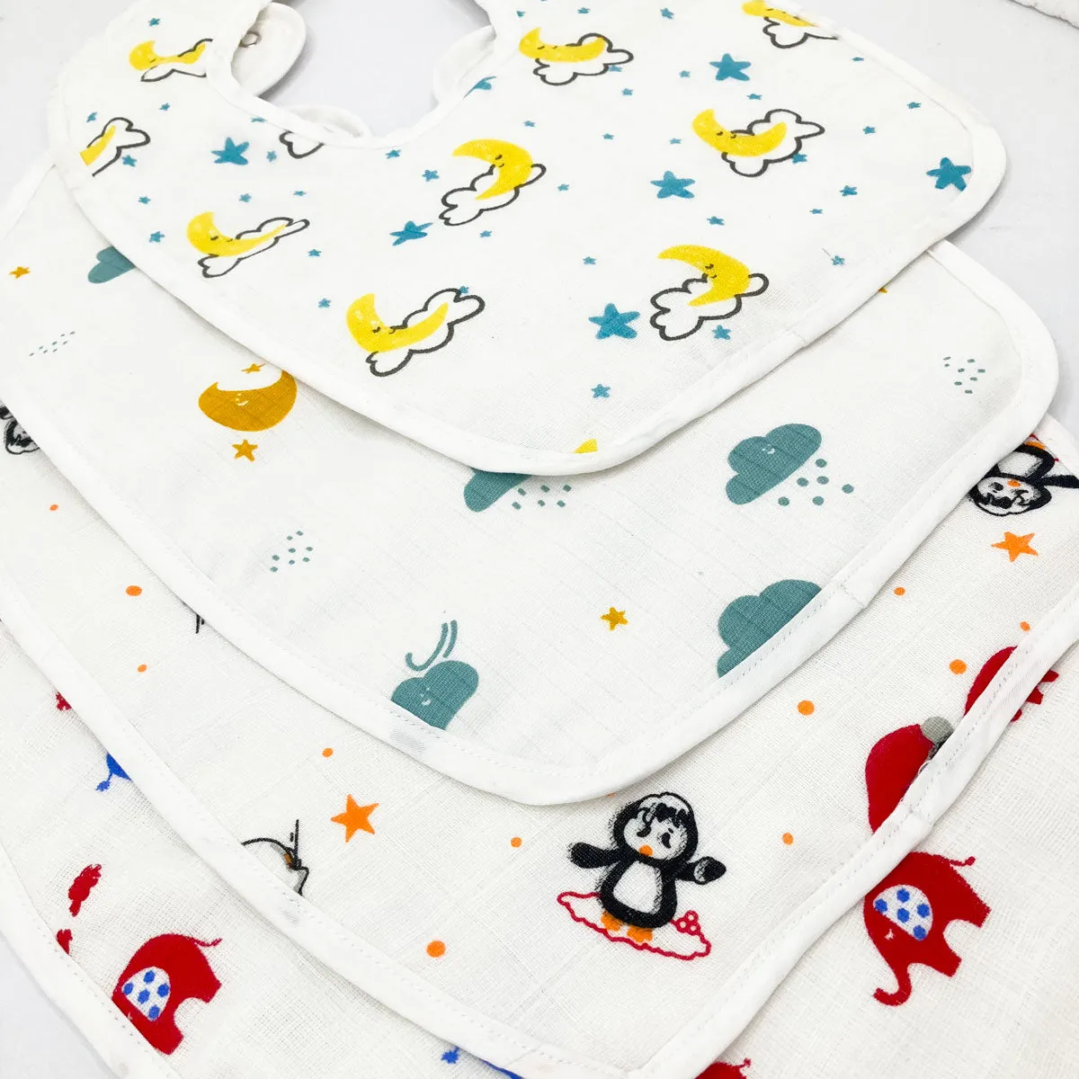 100% Organic Muslin Baby Bib (Combo Pack)