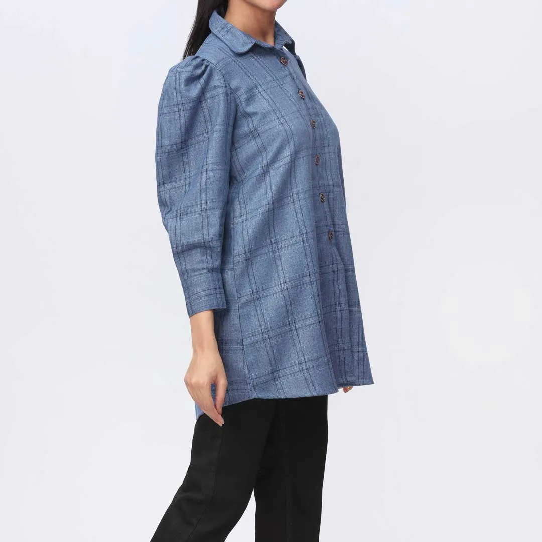 1PC- Flannel Checkered Top PW3261