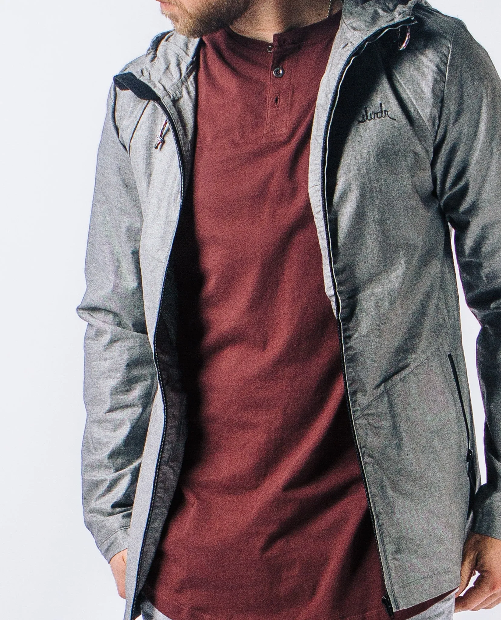 Ambig Oxblood Mid Sleeve Henley