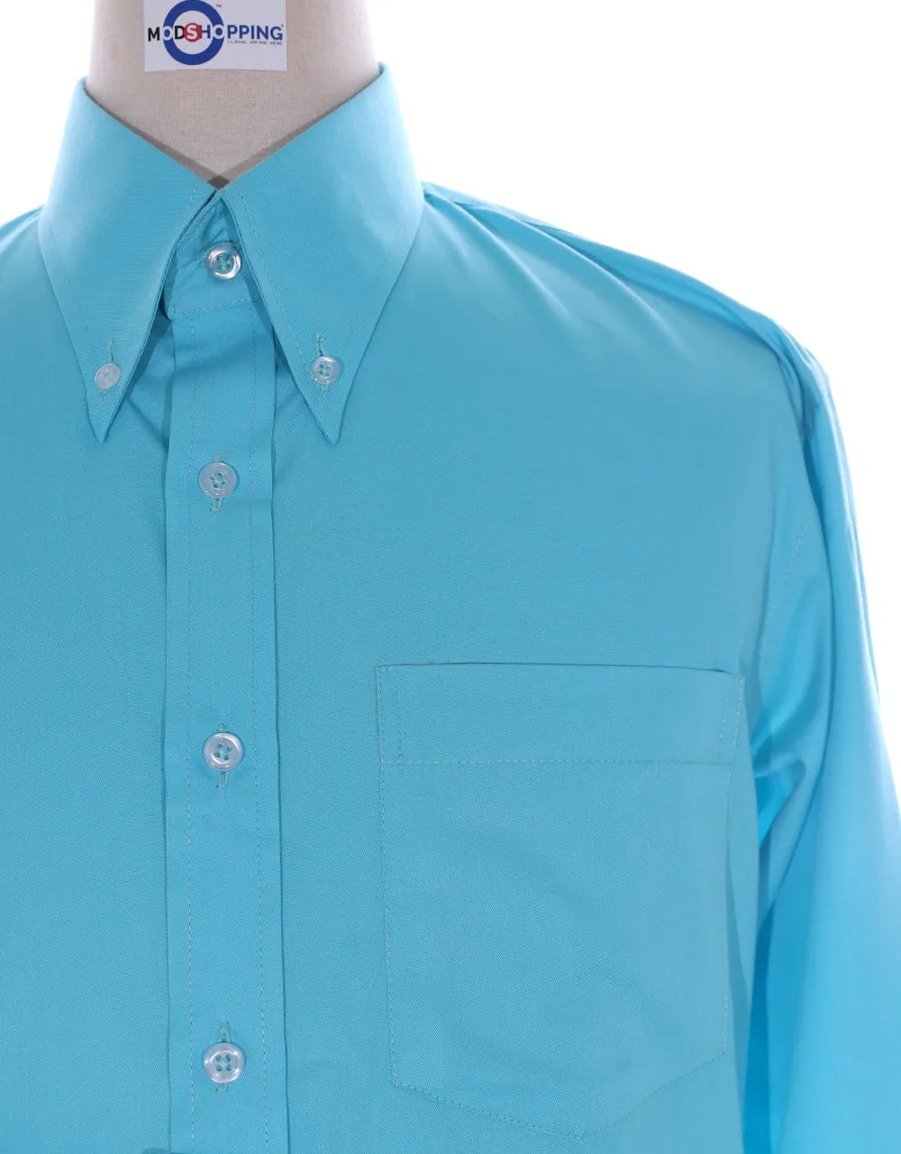 Aqua Button Down Shirt