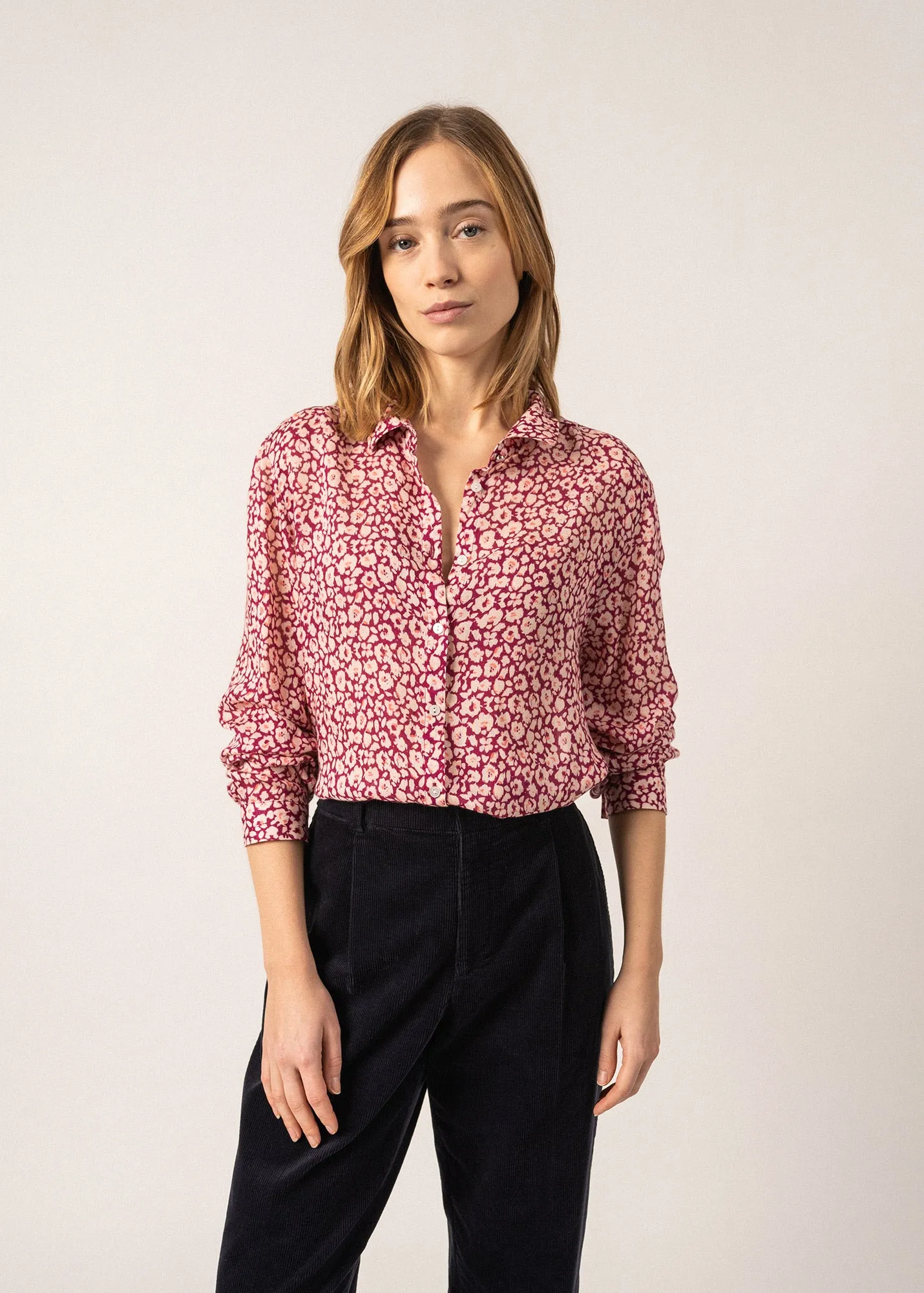 Aude Printed Shirt - in wool and viscose (RENDEZ-VOUS)