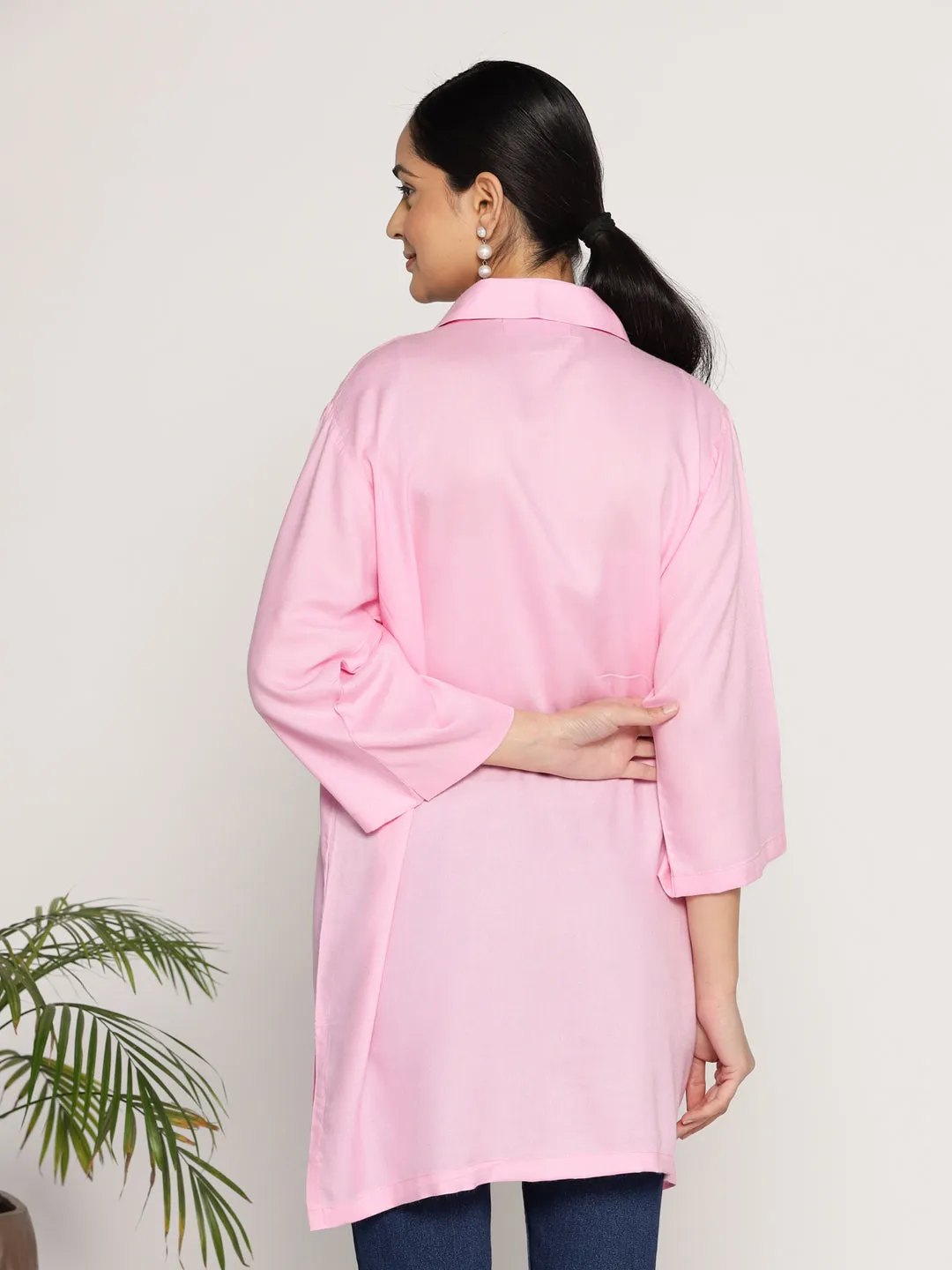 BabyPink Rayon ShirtTop - Florencia