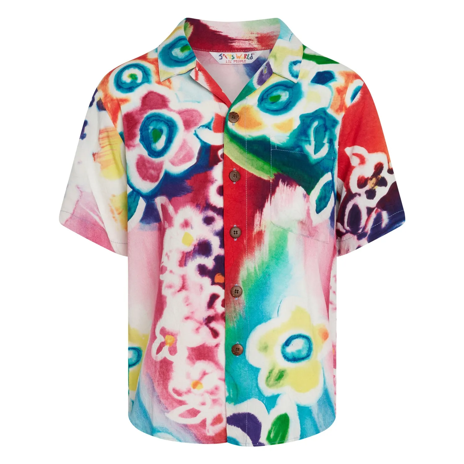 Boys Rayon Shirt: XS(4/5 - L(12/14) - Circus Flower