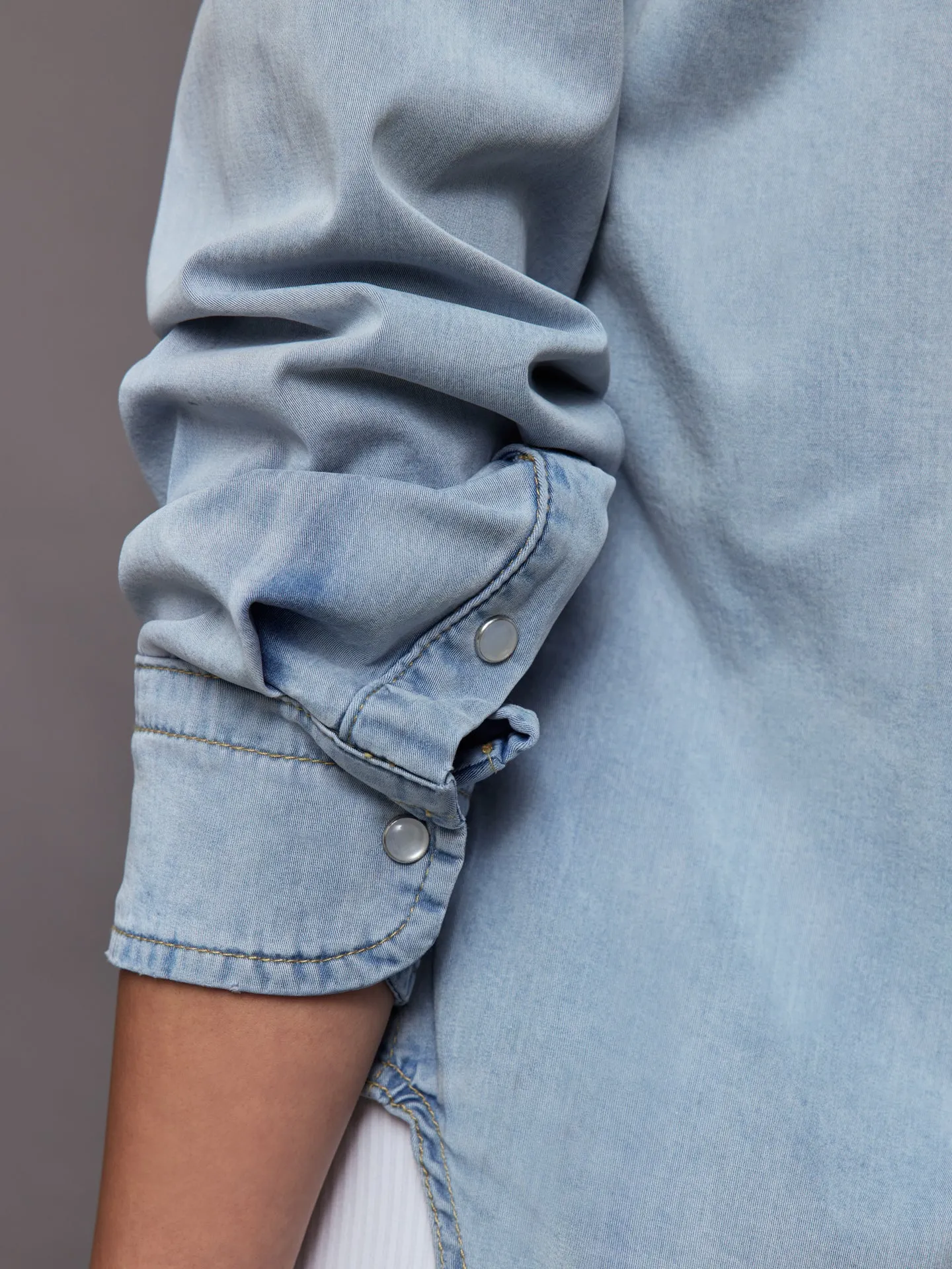 Chambray Denim Shirt - Light Wash