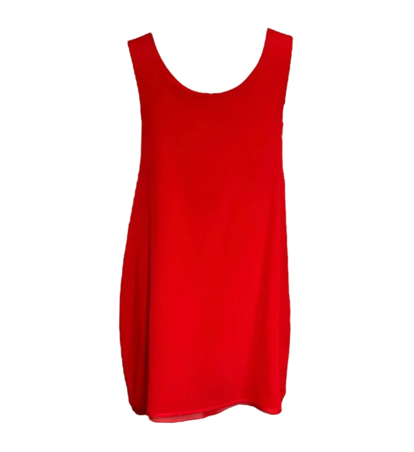 Chloe Red Sheer Silk Blouse   Camisole Tank