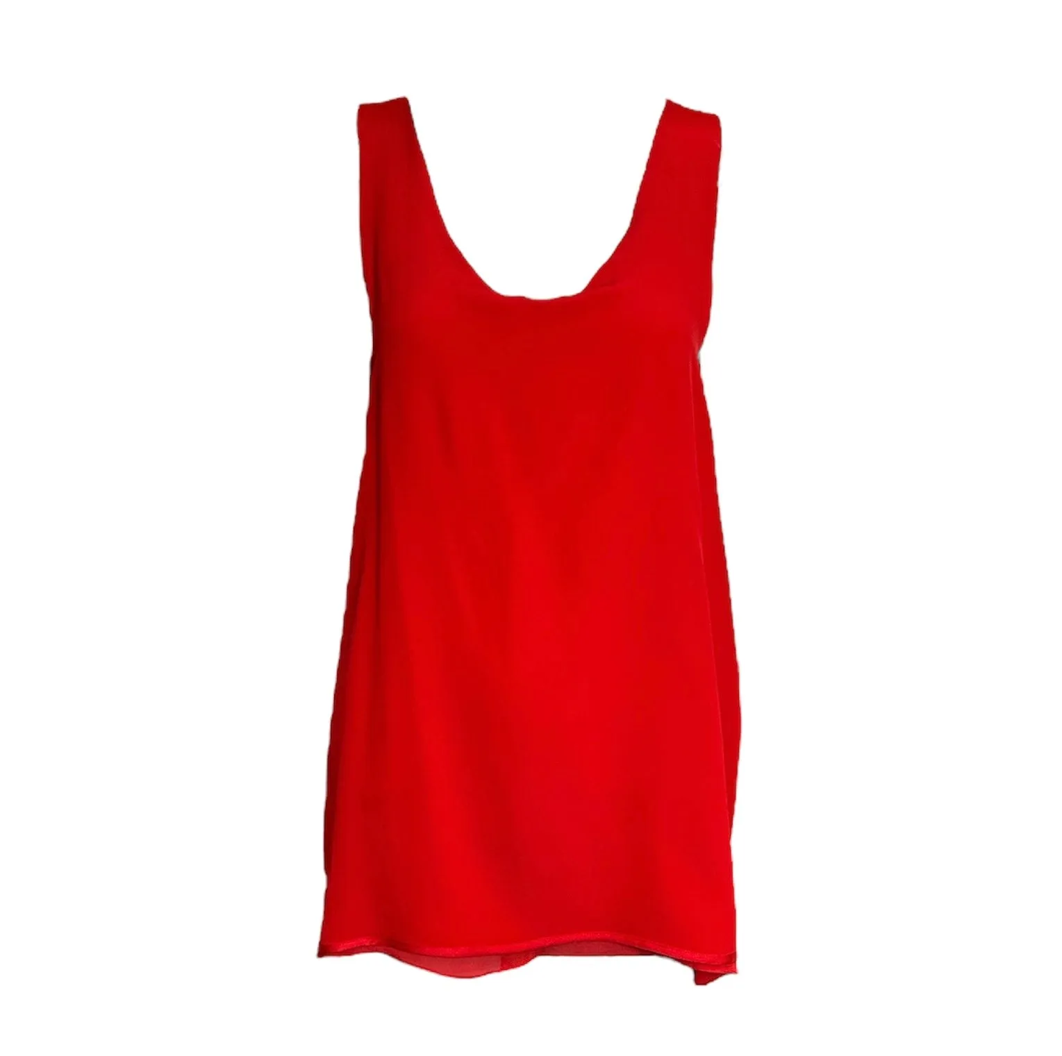 Chloe Red Sheer Silk Blouse   Camisole Tank