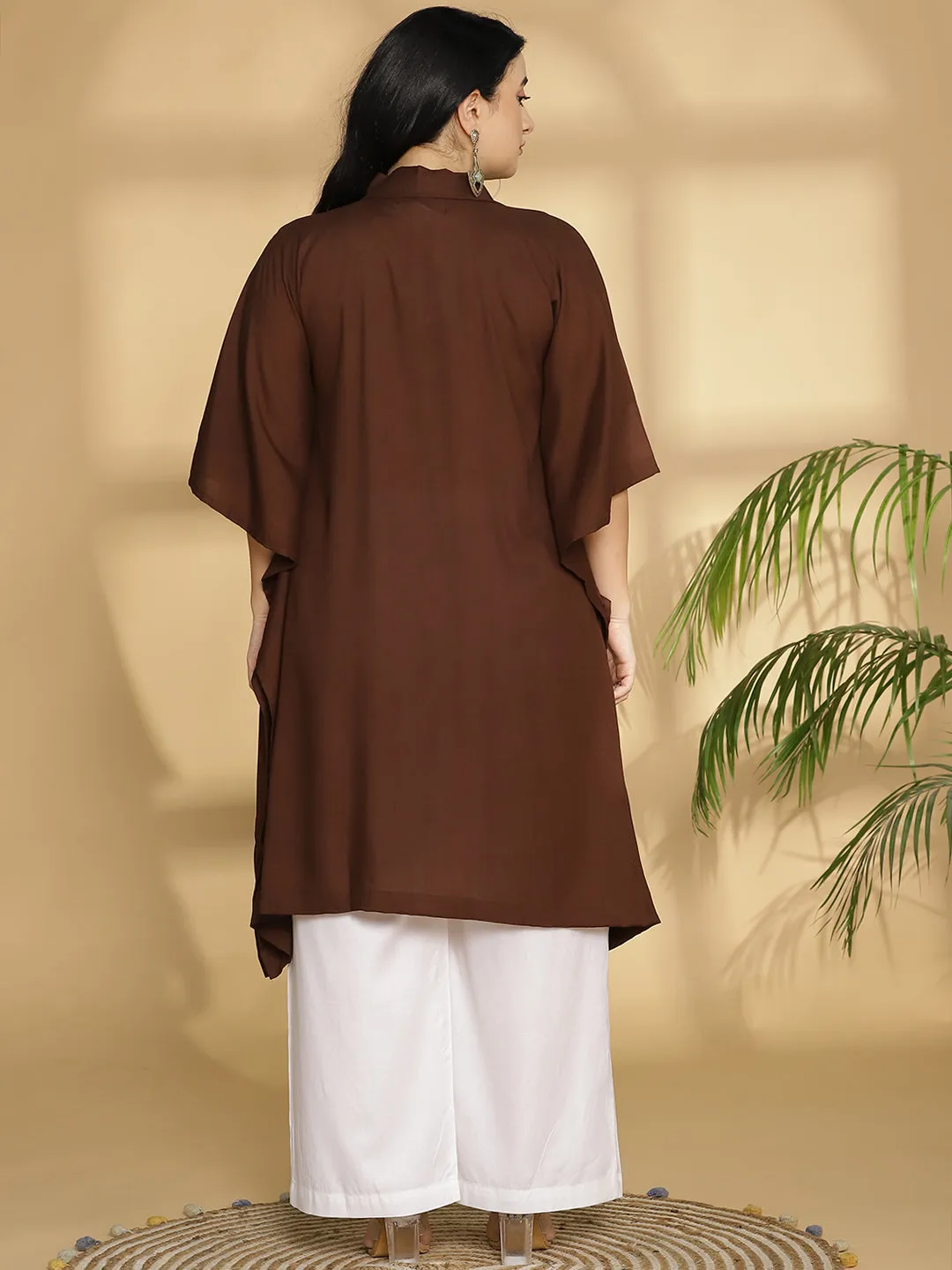 Coffee Rayon ShirtKurta - Mocha