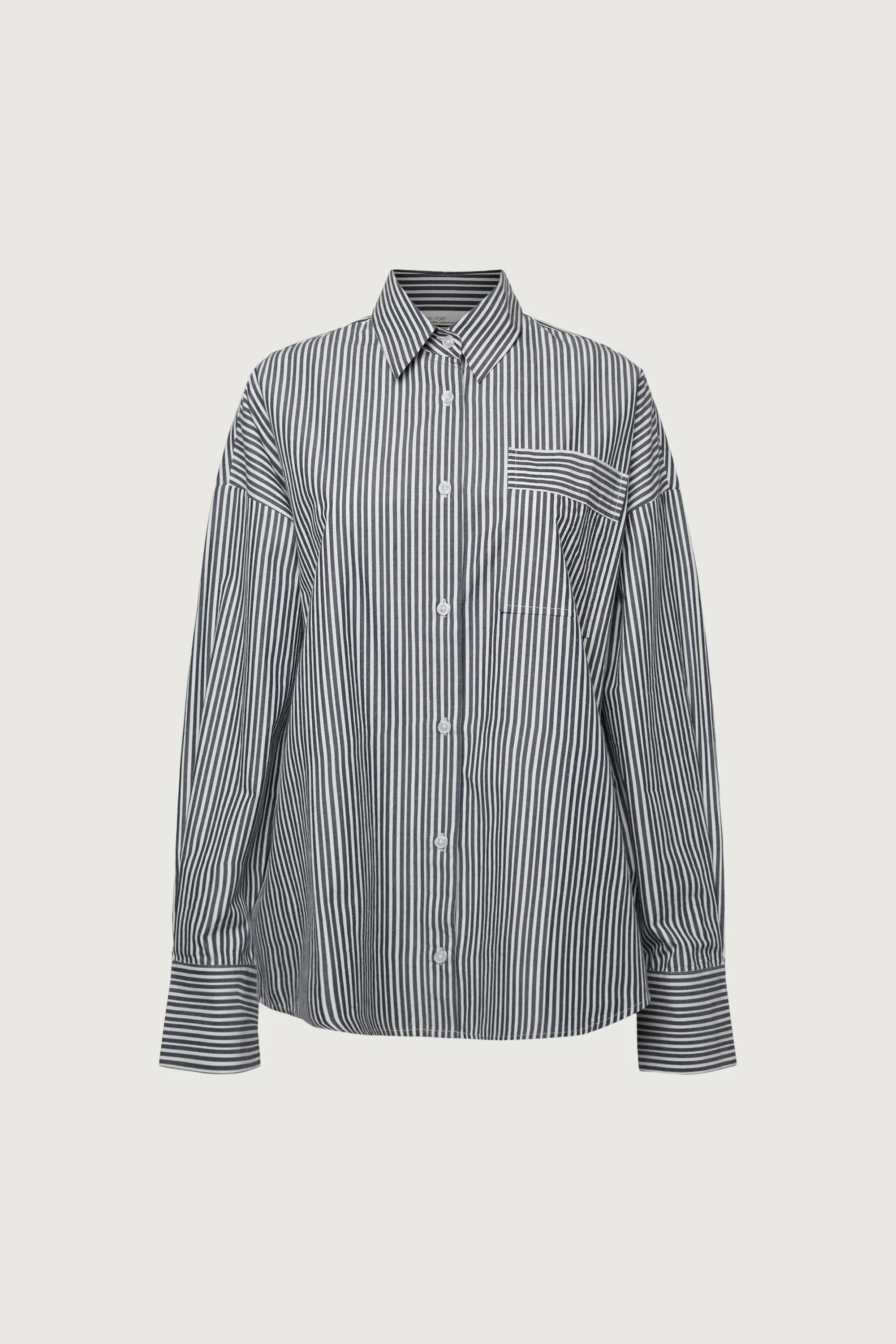 COTTON POPLIN STRIPED SHIRT