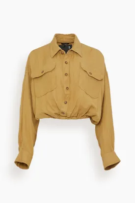 Crossover Utility Bubble Shirt in Khaki