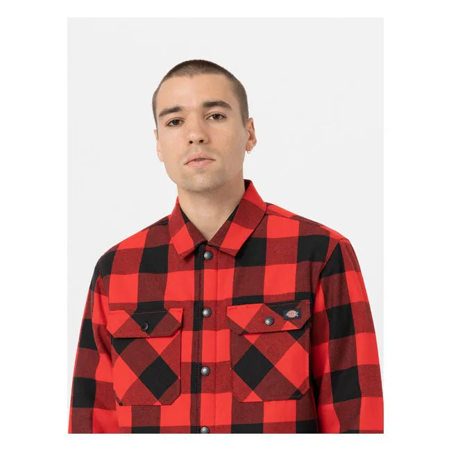 Dickies Sherpa Lined Sacramento Shirt Red