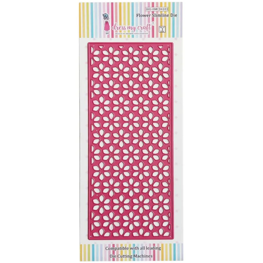 Dress My Craft Dies - Flower Slimline*