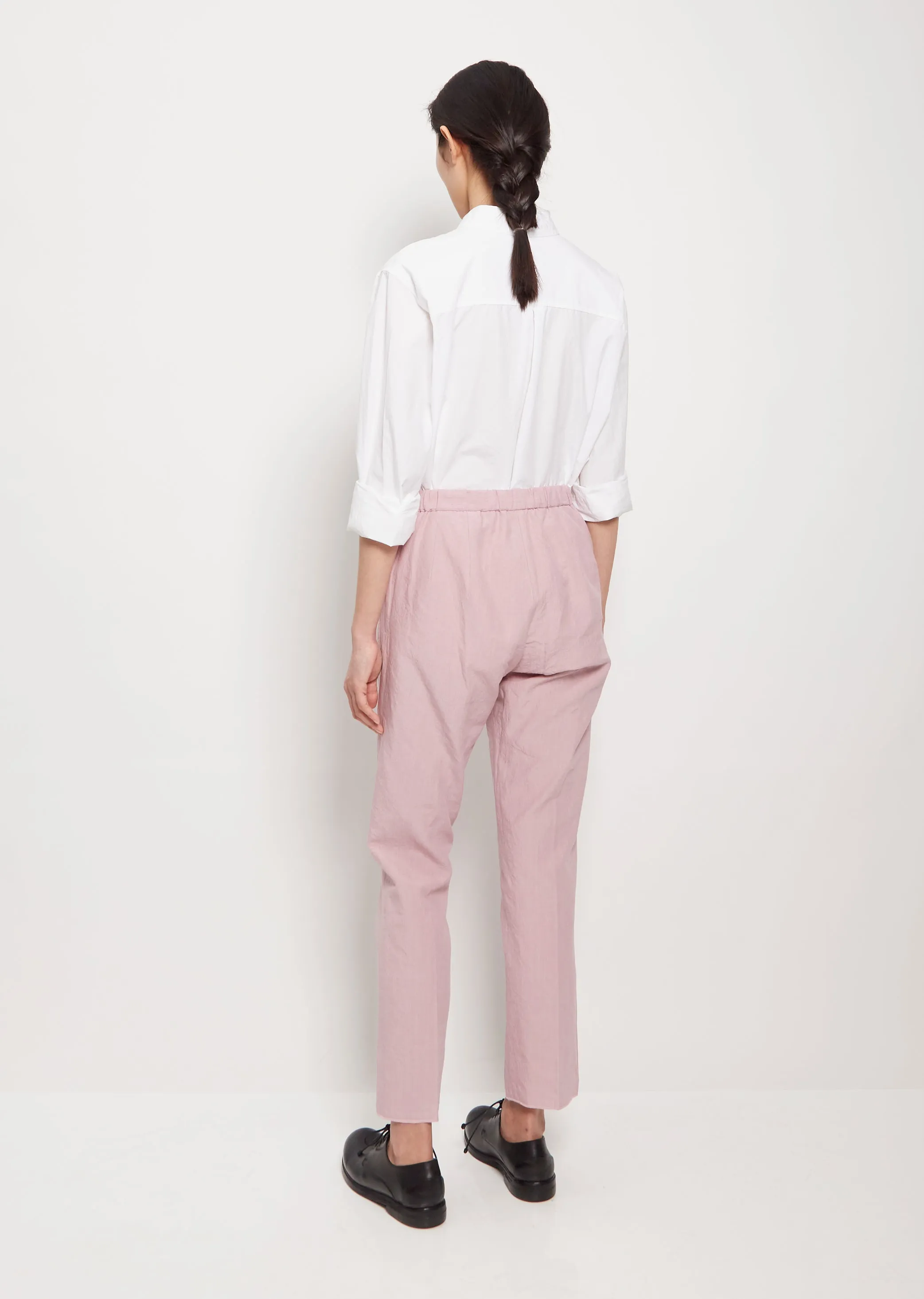 Easy Linen Cotton Pants — Blush Pink