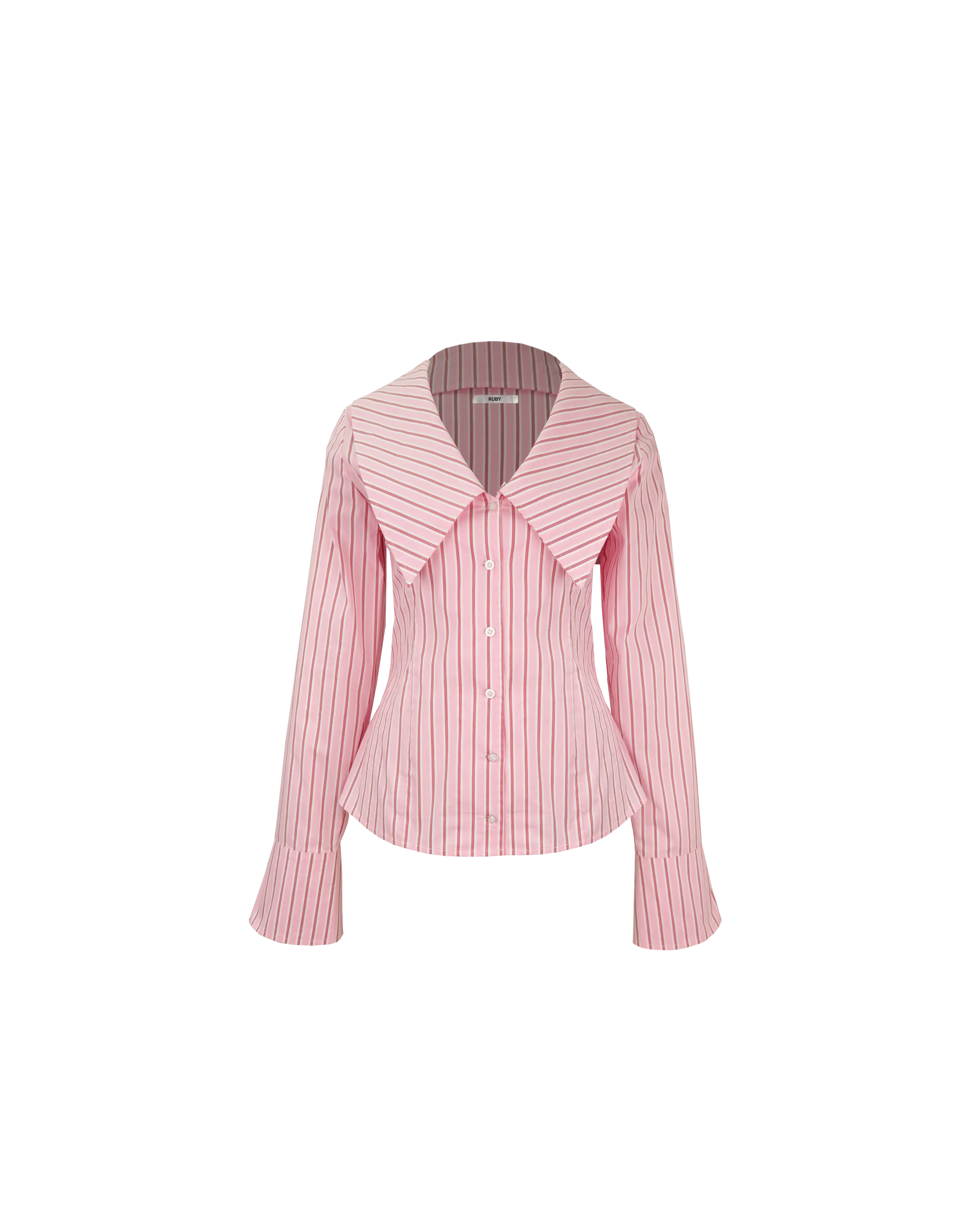 EDDIE SHIRT PINK RED STRIPE