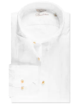 Fitted Linen Shirt White