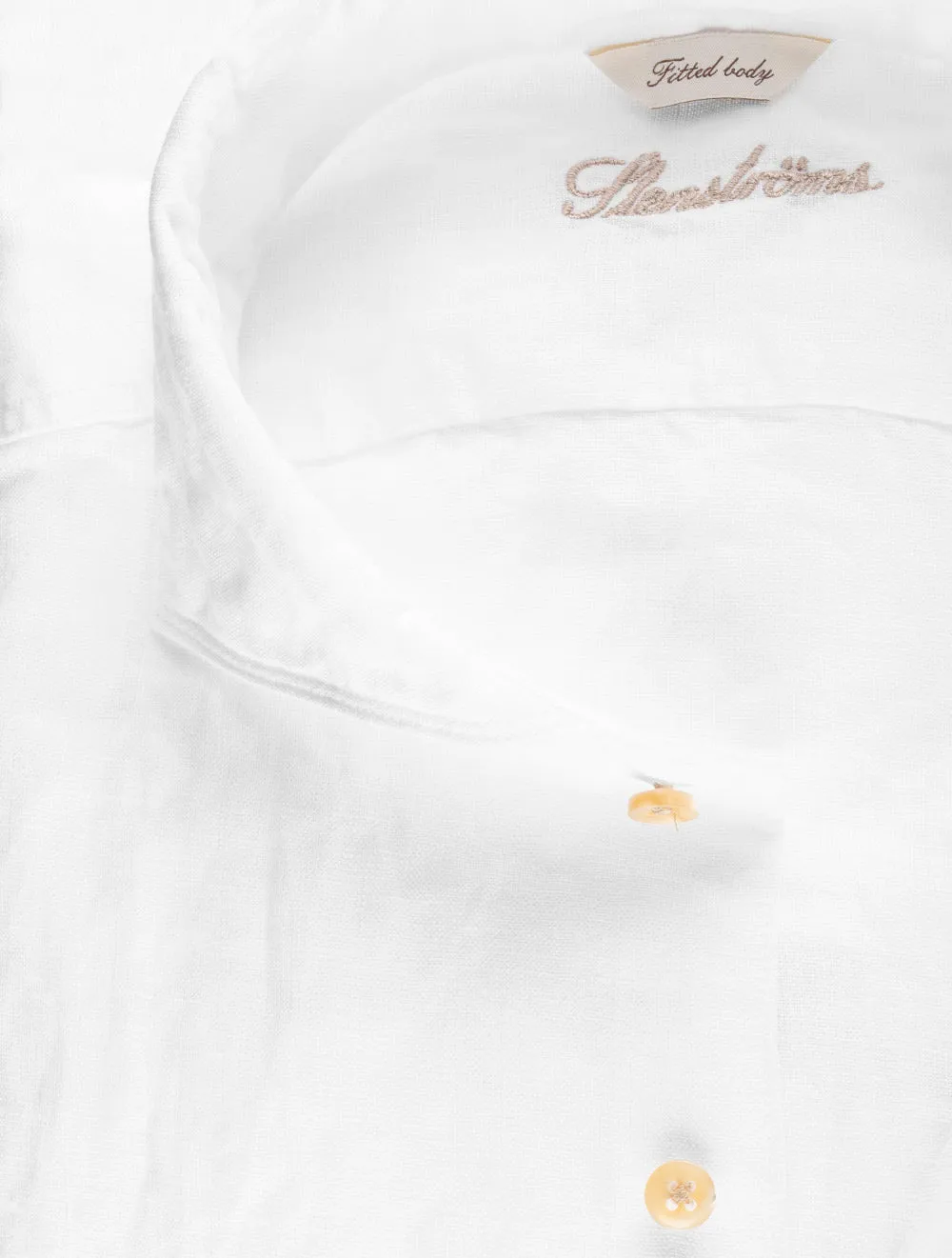 Fitted Linen Shirt White