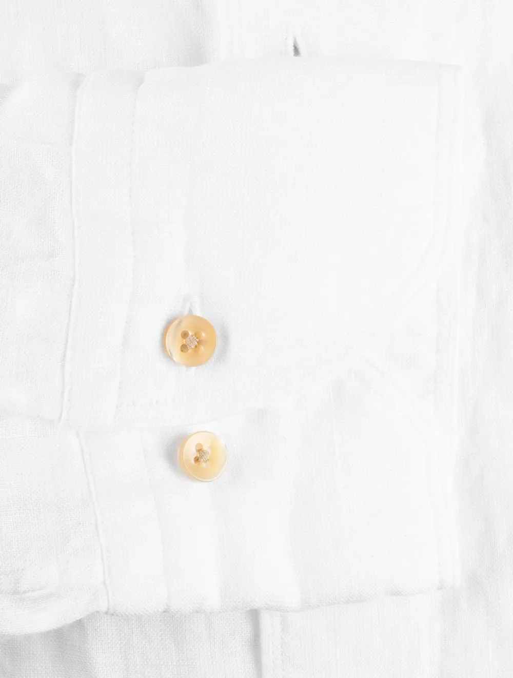 Fitted Linen Shirt White