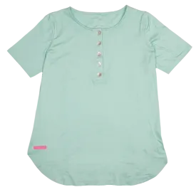 Glass Green Henley Top