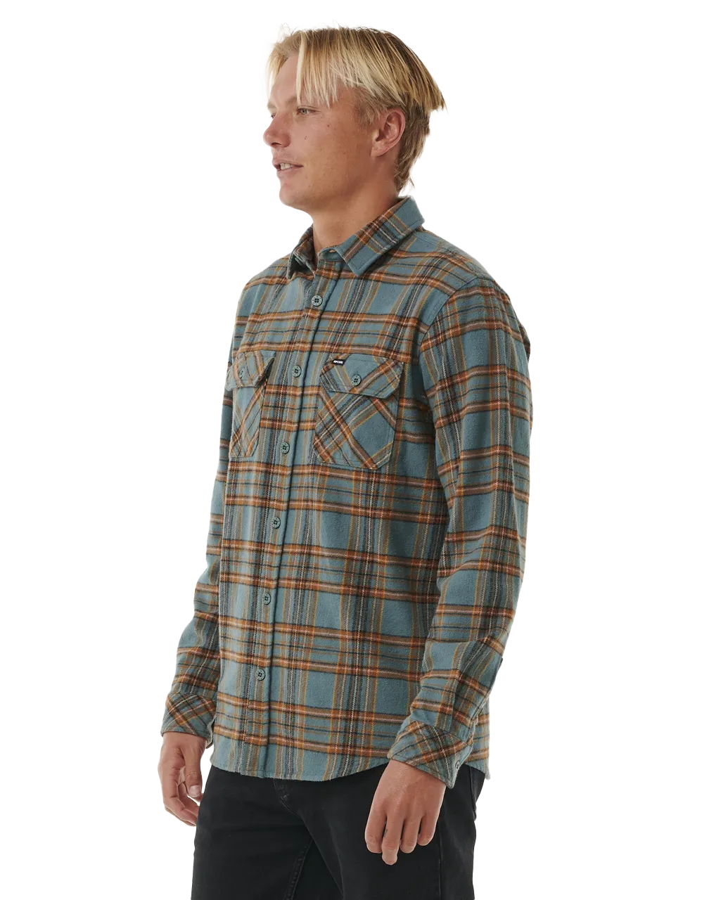 Griffin Flannel Shirt in Bluestone