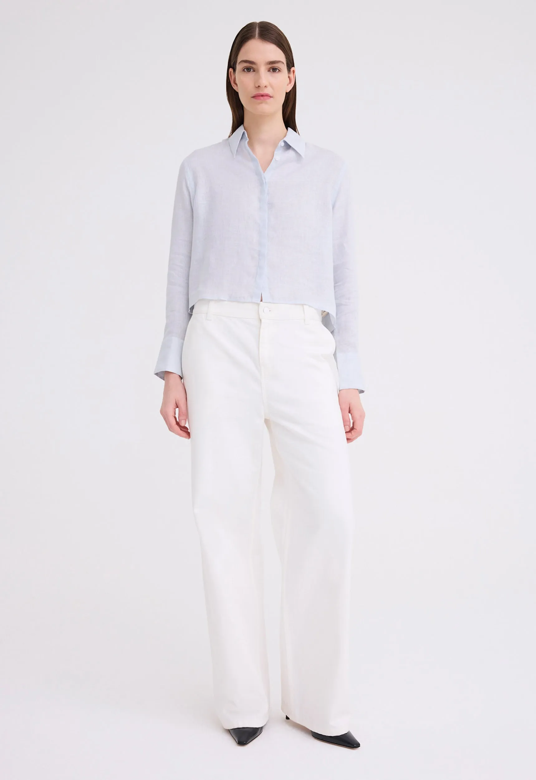 Iona Linen Shirt - Faded Marine Blue