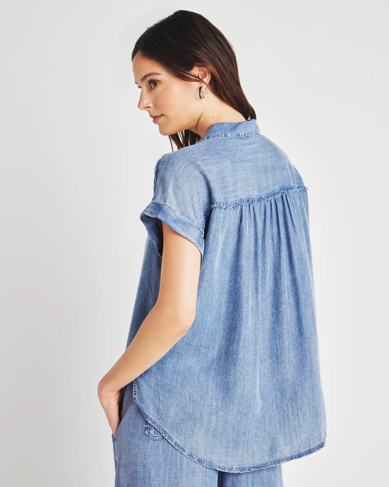 Kathryn Chambray Short Sleeve Shirt