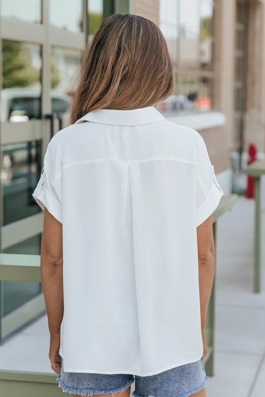 Keep It Simple White Button Down Shirt