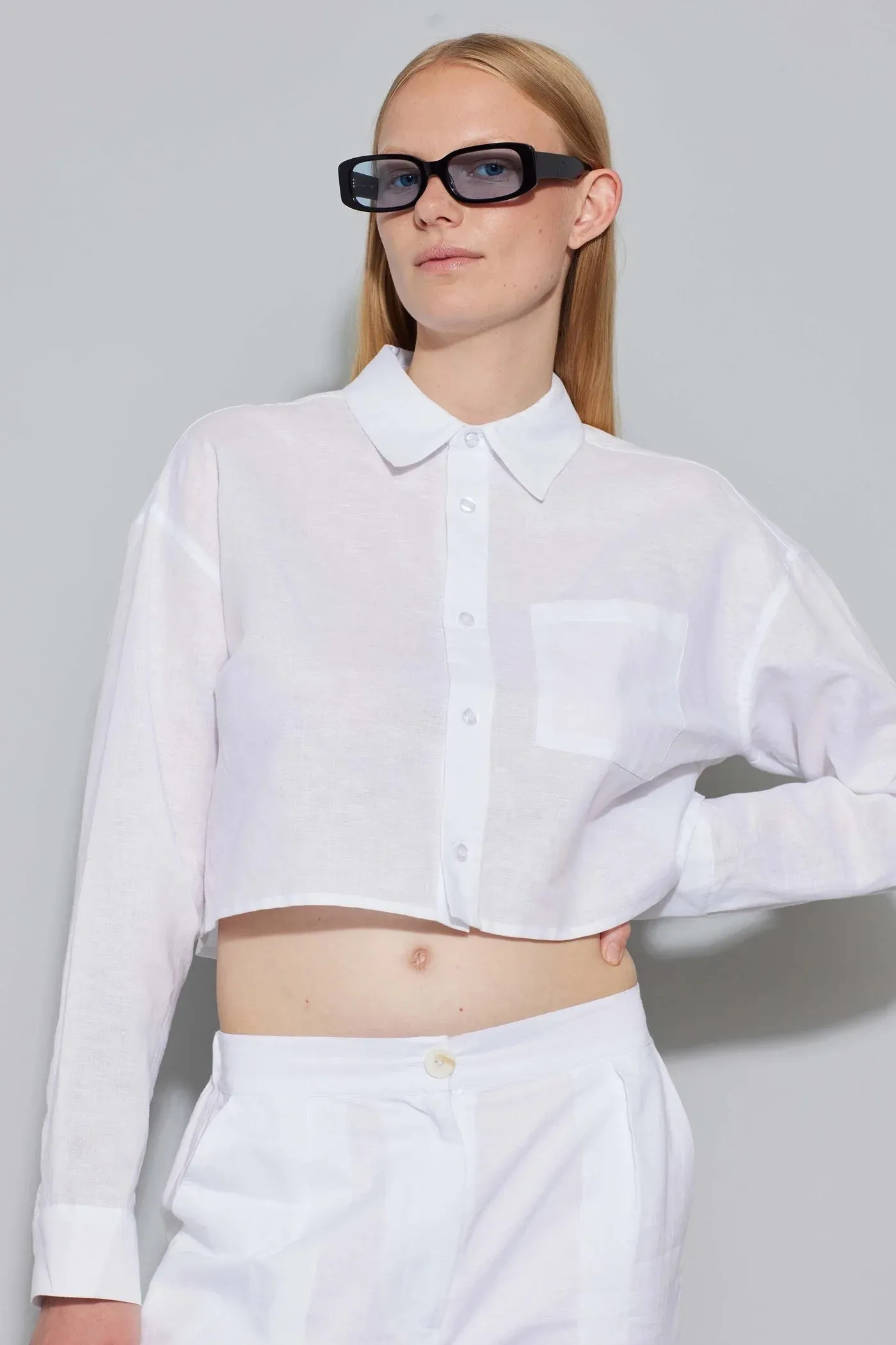 LEO CROPPED SHIRT XS & L