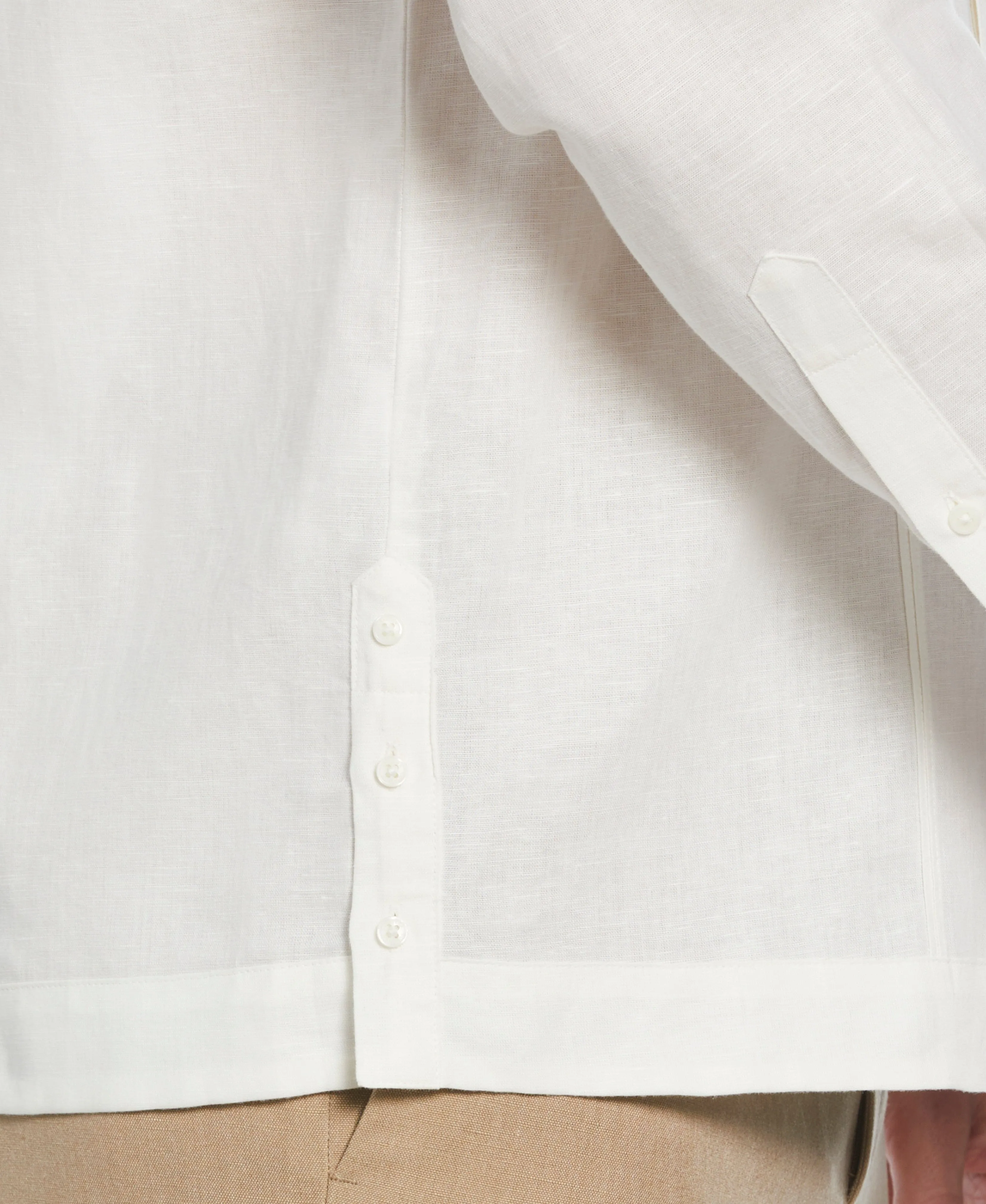 Linen-Blend Pintucks Guayabera Shirt