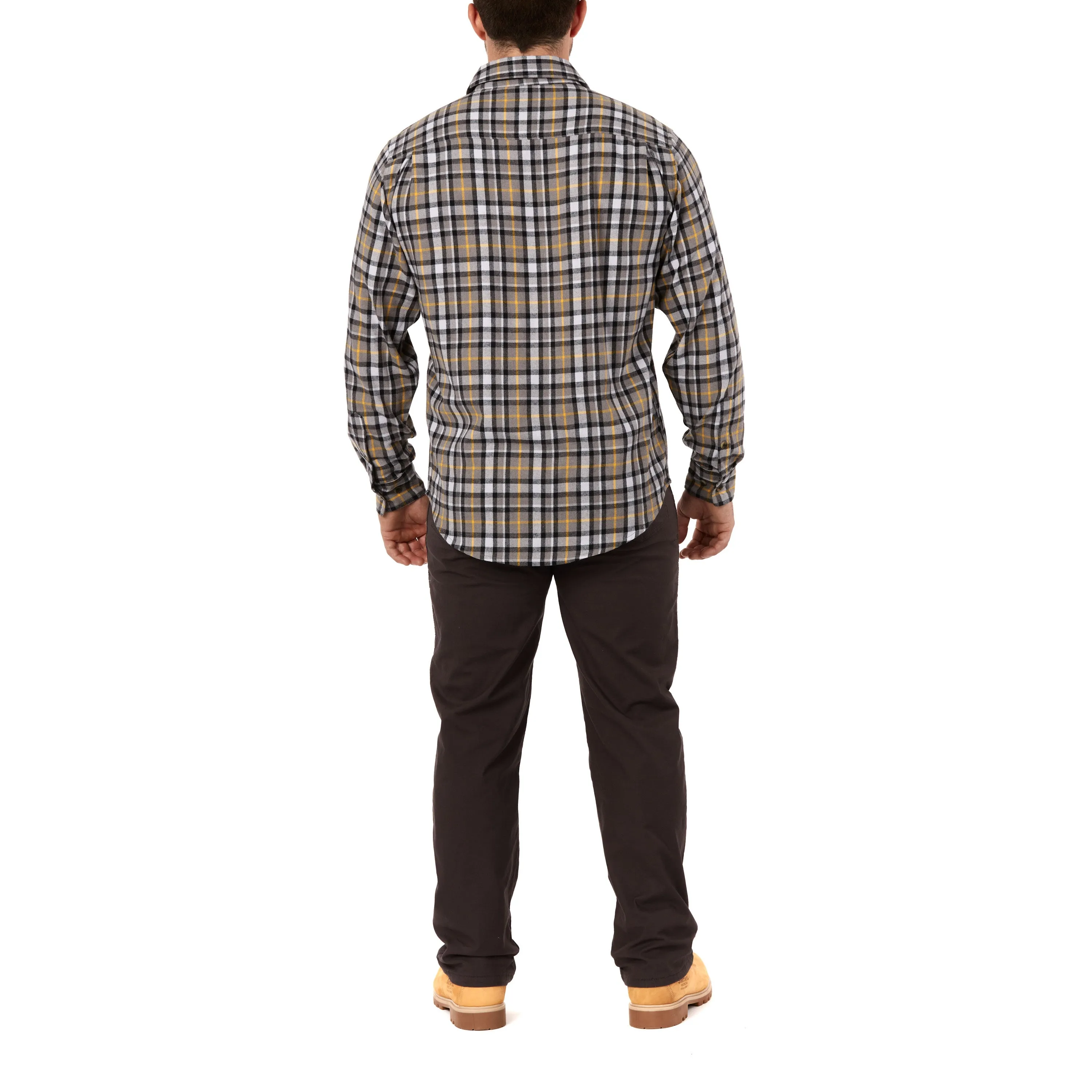 LONG SLEEVE 2-POCKET PLAID FLANNEL SHIRT WITH PEN-SLOT