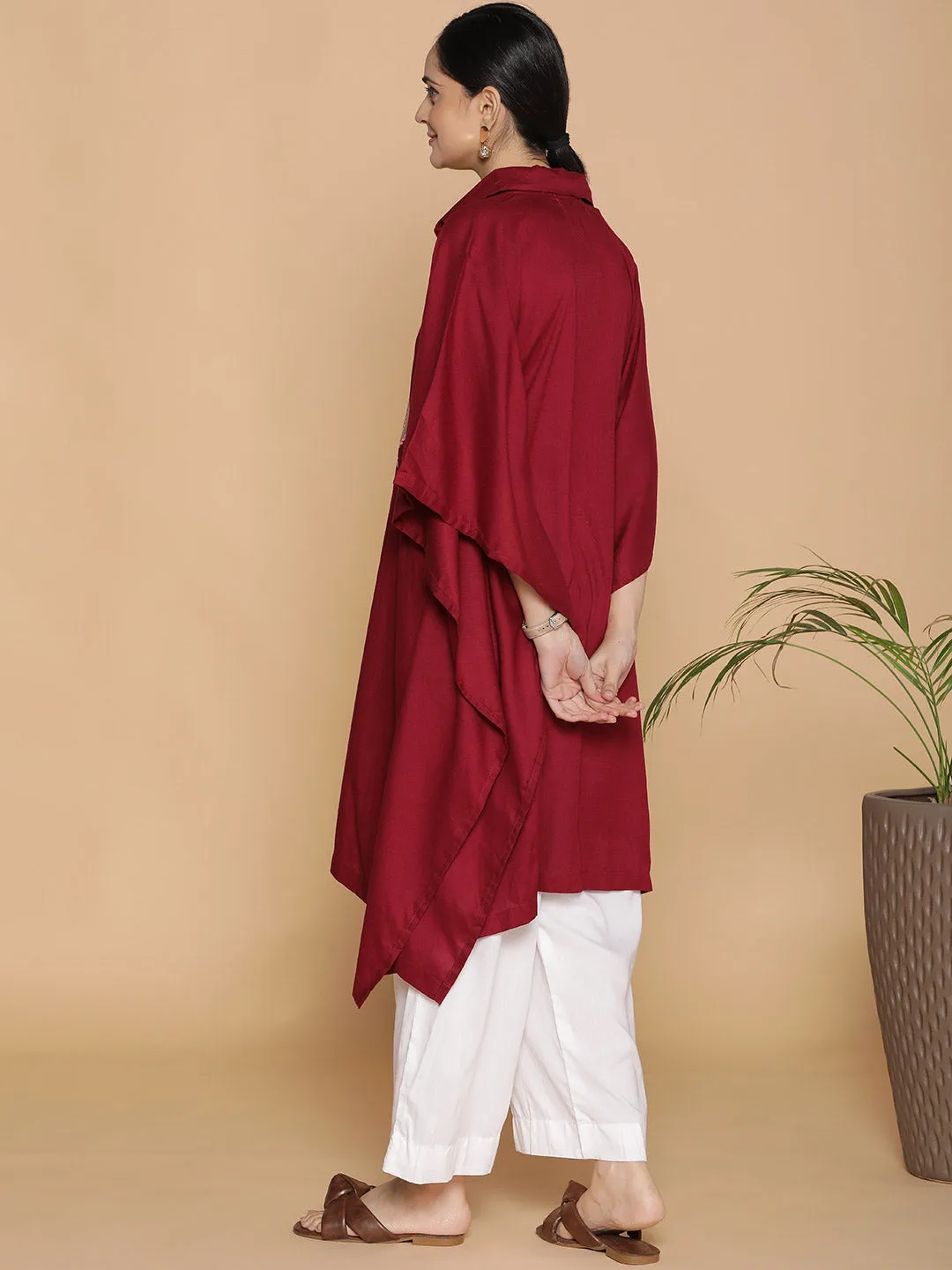 Maroon Rayon ShirtKurta - Malang