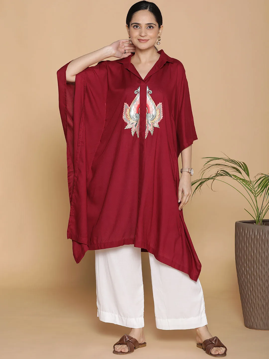 Maroon Rayon ShirtKurta - Malang