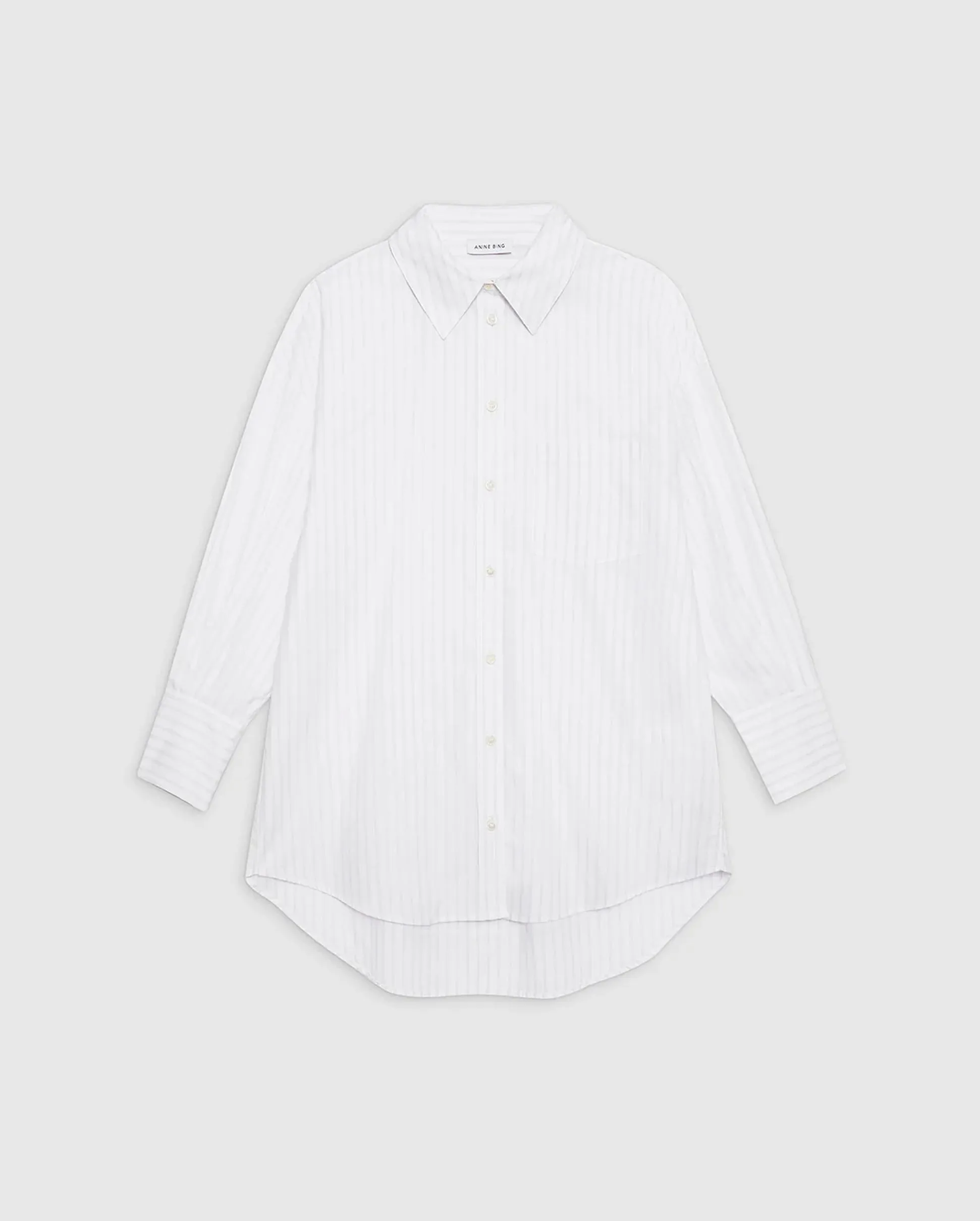 MIKA SHIRT / WHITE AND BLACK STRIPE