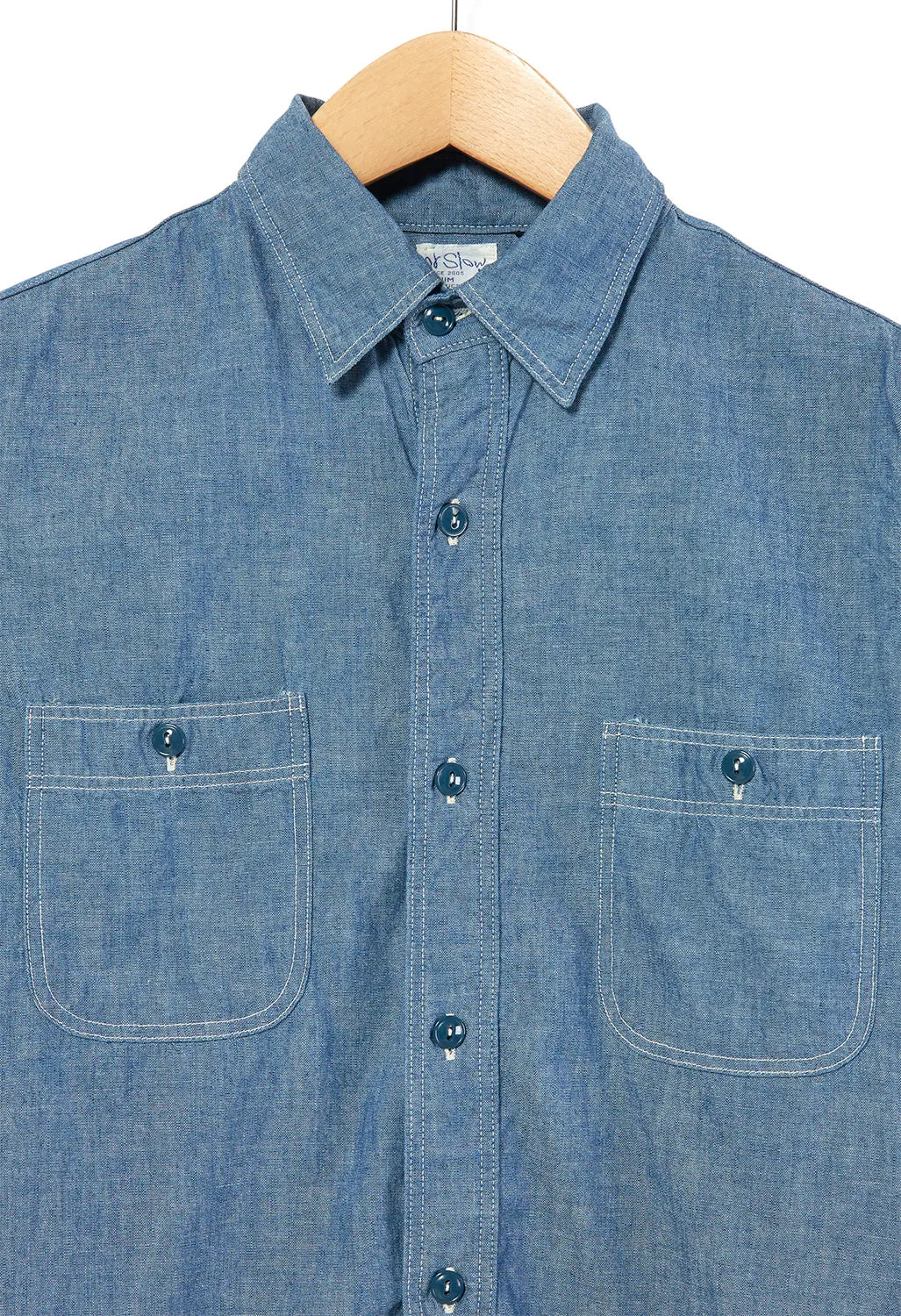 orSlow Chambray Work Shirt - Blue