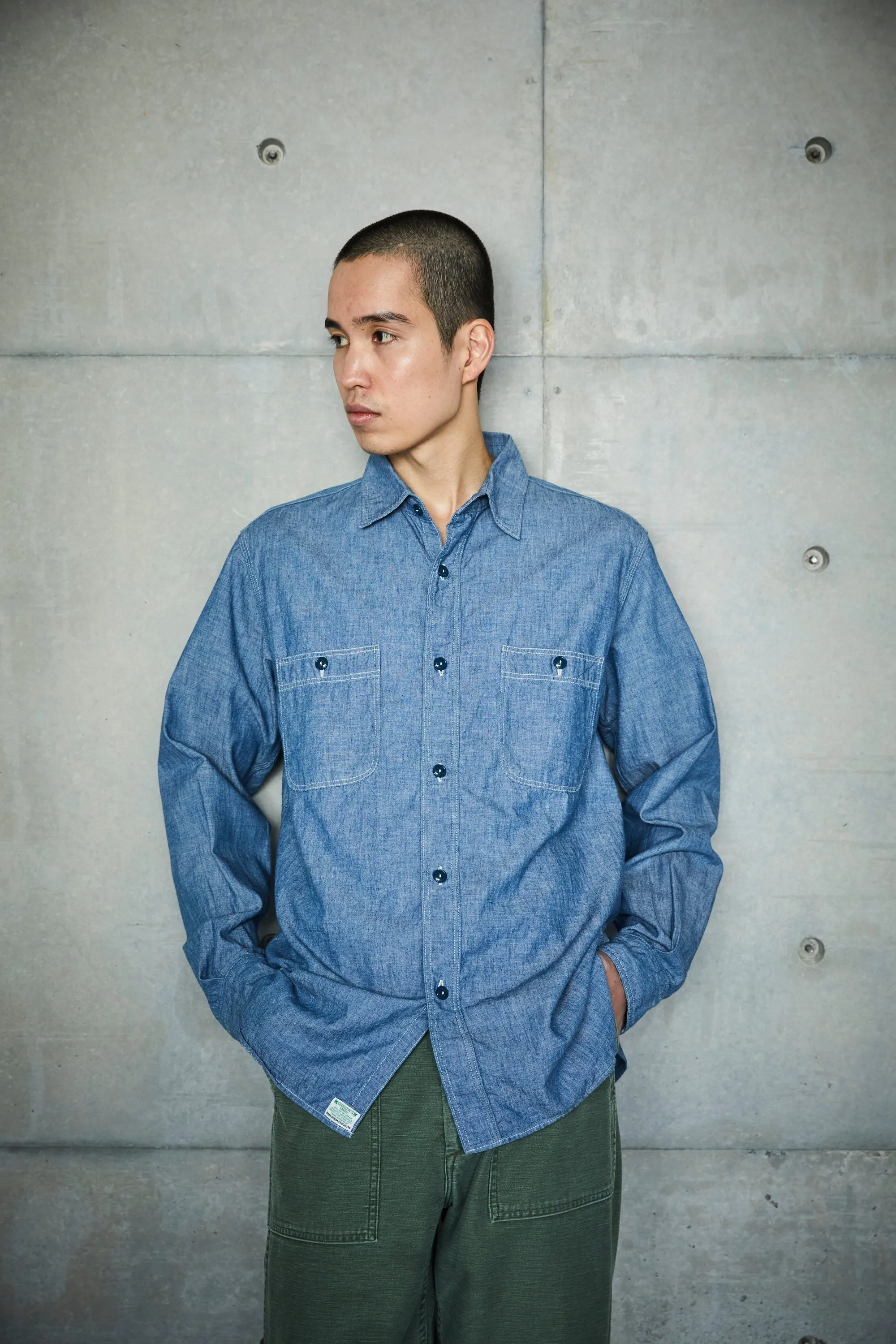 orSlow CHAMBRAY WORK SHIRT - Chambray