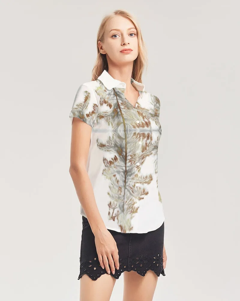 Passion's Reflection Women's Short Sleeve Button Up