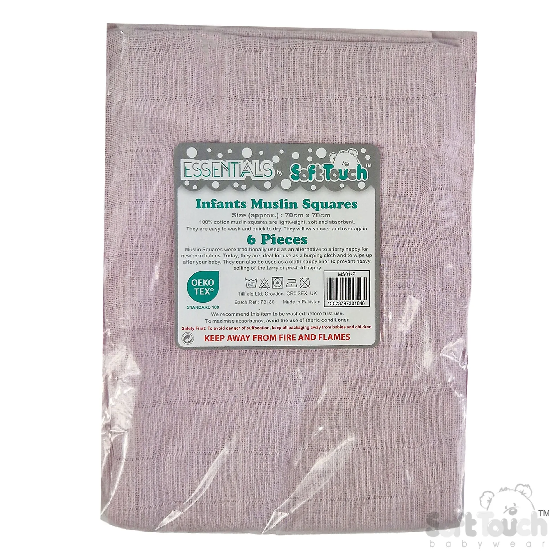 Pink Muslin Squares (PK6) MS01-P