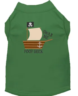 Poop Deck Embroidered Dog Shirt Green Xxl (18)