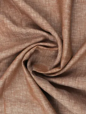 Pure Linen Plain Shirt Fabric Brown Colour Irish 8080