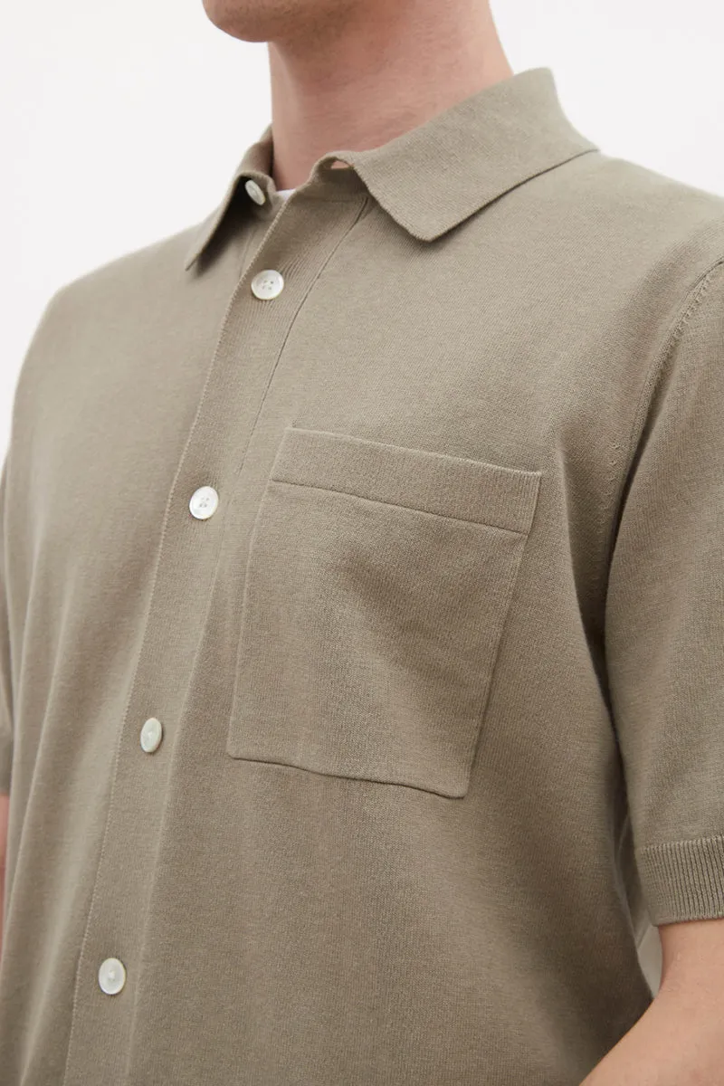 Rollo Cotton Linen SS Shirt - Clay