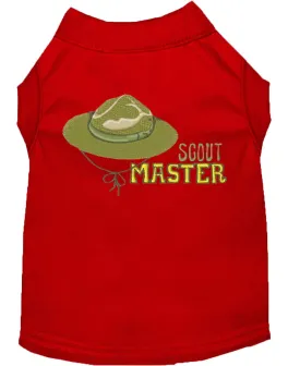 Scout Master Embroidered Dog Shirt Red Lg (14)