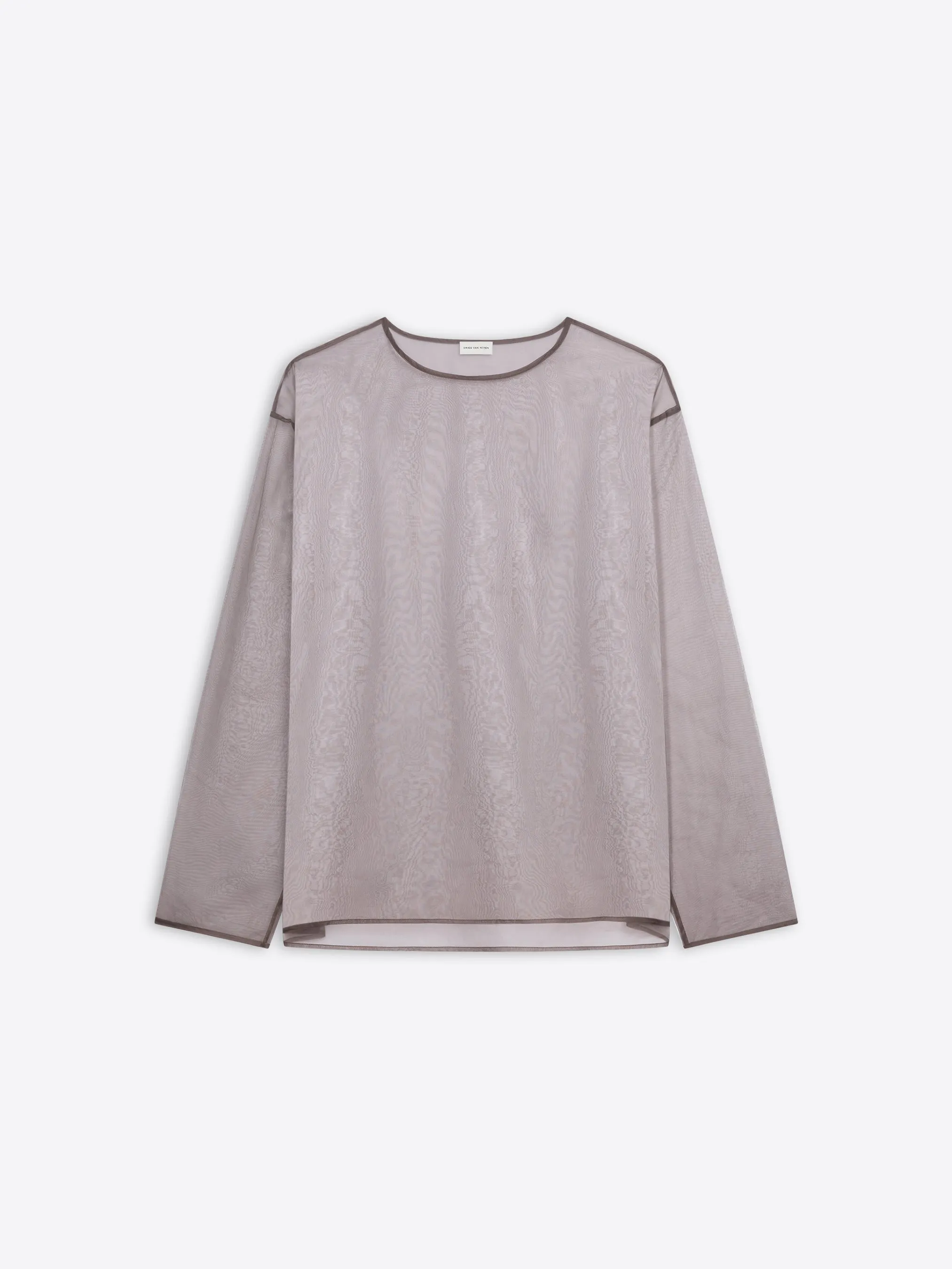 Sheer crew neck shirt