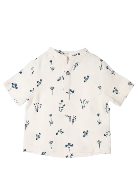 Short sleeve shirt Plants Delight organic muslin