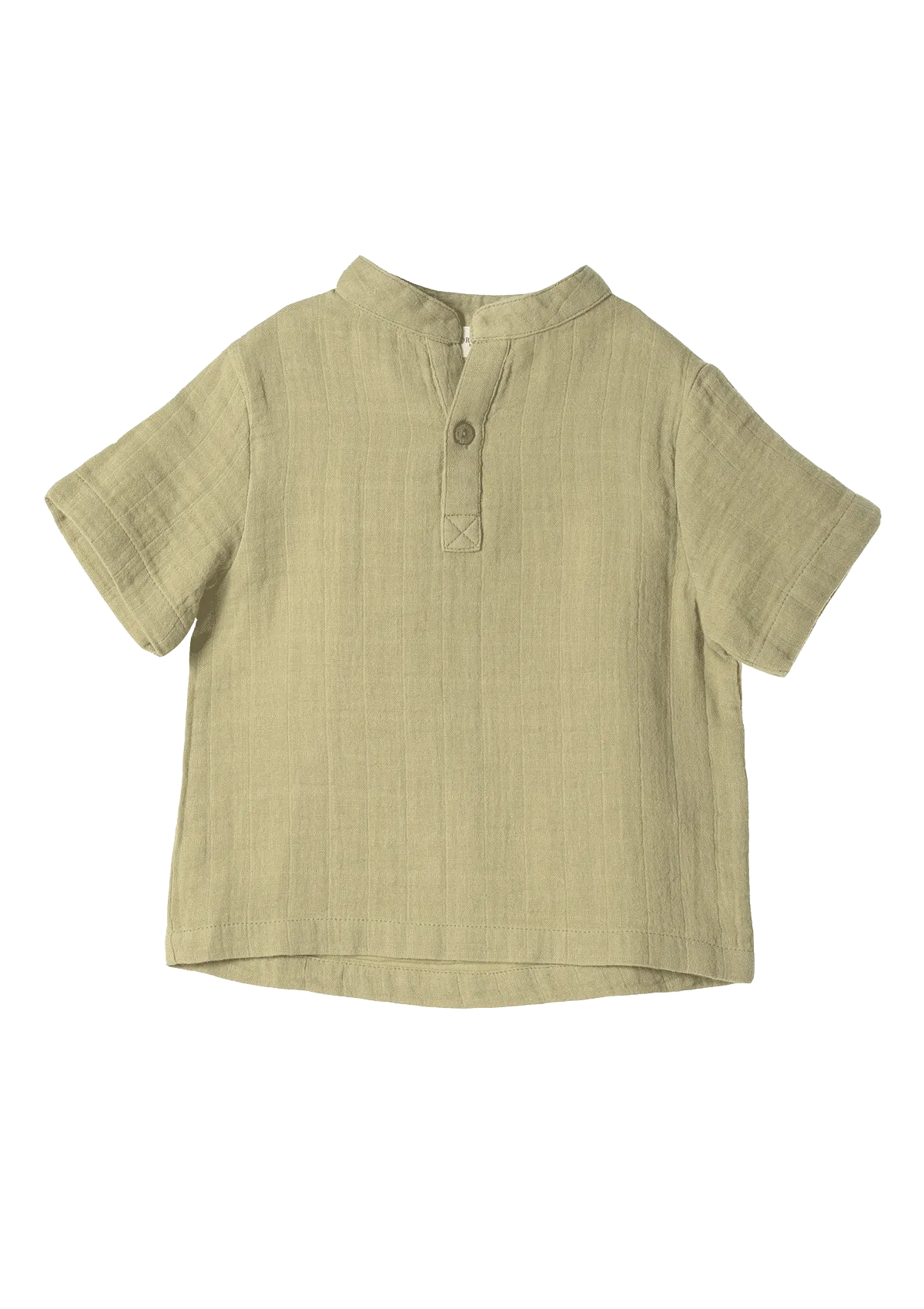 Short sleeve shirt Play of Colors Sage-green organic muslin