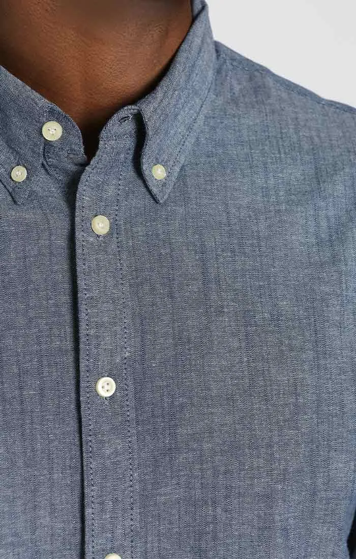 Stretch Chambray Long Sleeve Shirt