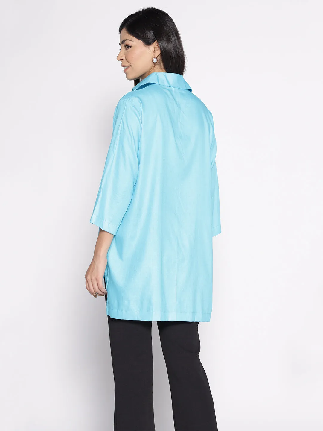 Turquoise Rayon ShirtTop - Ranunkel