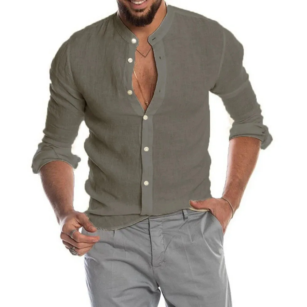 West Louis™ Men's Long-Sleeved Summer Linen Shirt