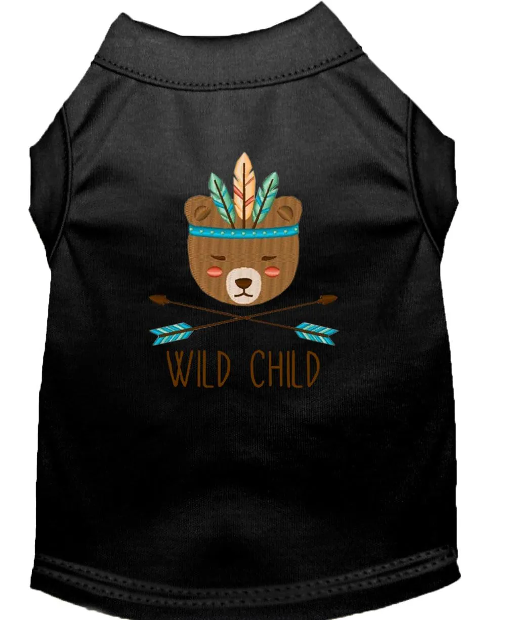 Wild Child Embroidered Dog Shirt Black Xxxl (20)