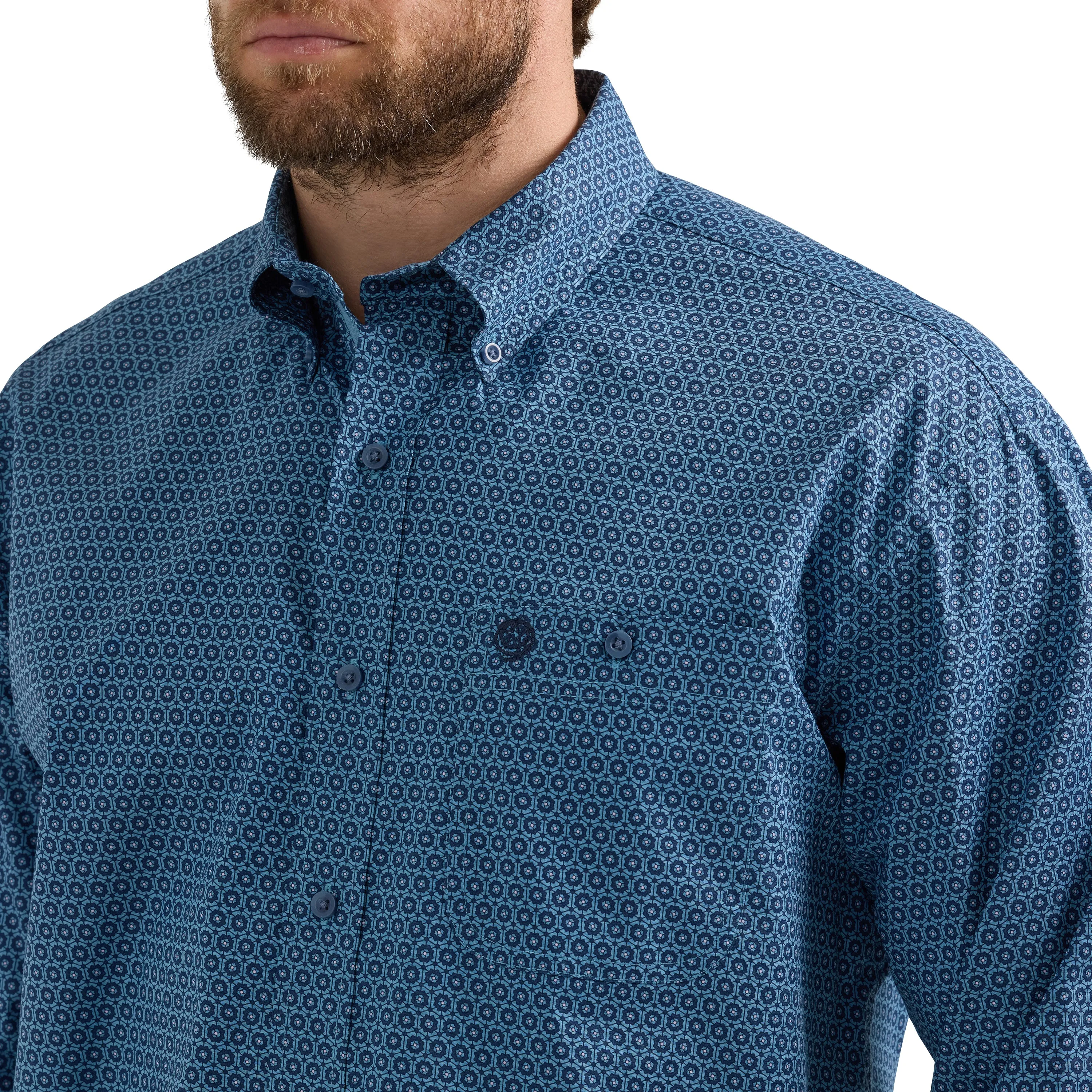 Wrangler® George Strait One Pocket Long Sleeve Shirt